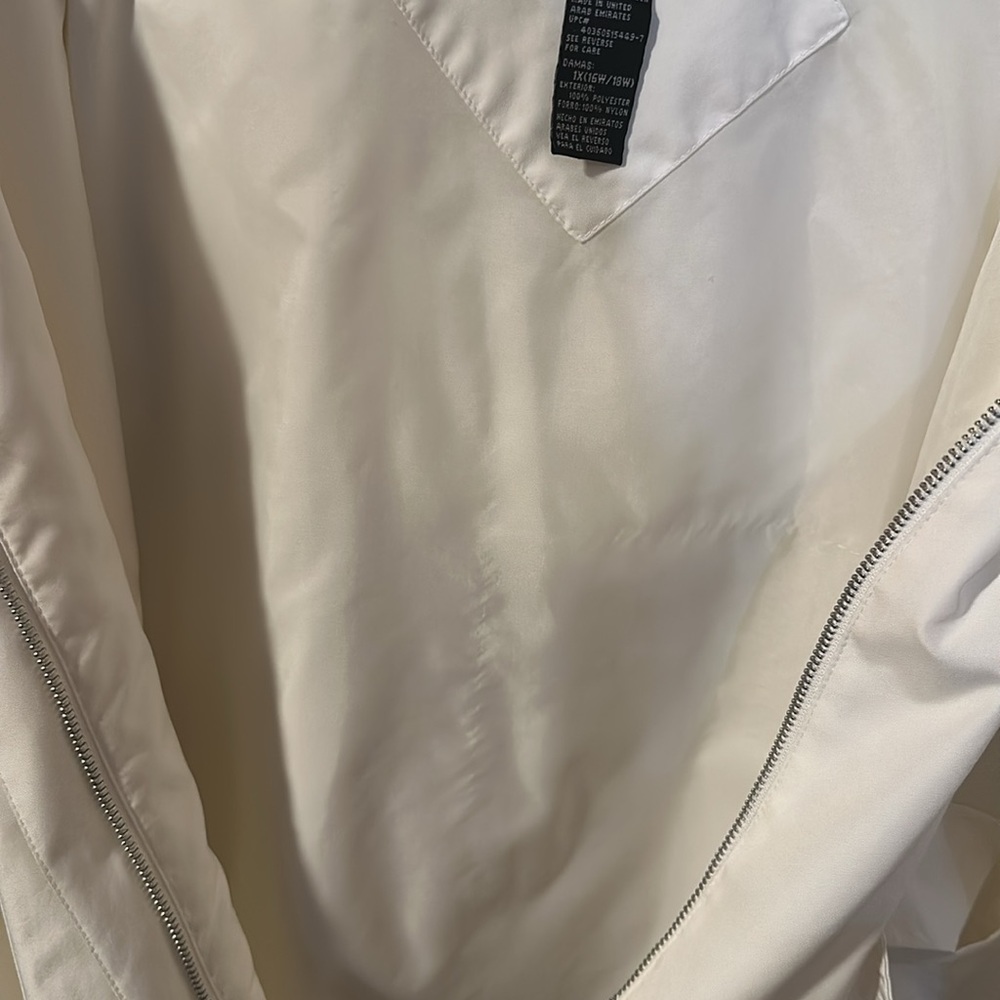 Outbrook White Rain Coat Jacket Women’s 1X - Picture 5 of 5